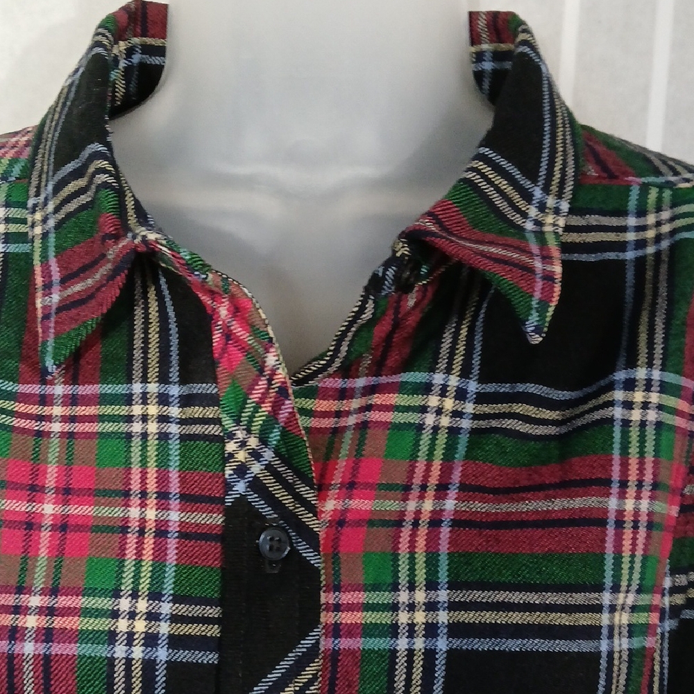 Pendleton Plaid Button Down Shirt - Black, Pink, … - image 3